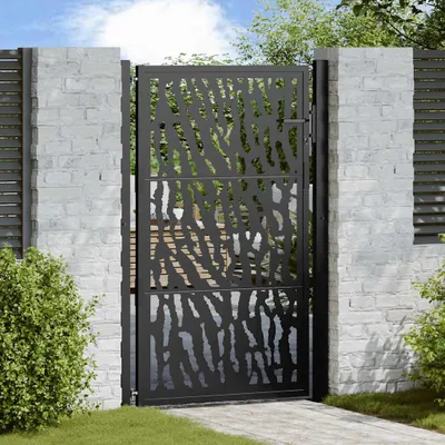 Produktbild von "2026 Promotion" Gartentor Schwarz 100x150 cm Stahl Trace Design - Gartentore CC25258