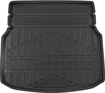 Produktbild von SCOUTT | Kofferraumwanne Laderaumwanne Kompatibel mit Mercedes C Class W204 Sedan 2007-2014, mit Hoher Rand, Kofferraum-Schutzmatte, Geriffelt, Aufrollbar, Schwarz