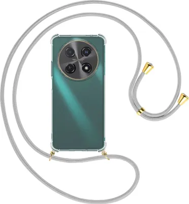 Produktbild von Handykette Backcover-Schutzhülle mit Band (Metall goldfarben) für Huawei nova 12i - silbergrau
