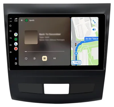 Image de Autoradio pour Mitsubishi Outlander 2005-2011 : CarPlay, Android Auto, multimédia, radio, GPS, navigation, Wi-Fi, Bluetooth, DAB+RDS, SWC, 9 pouces, 2+64 Go