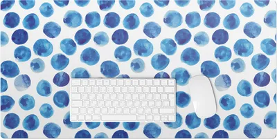 Produktbild von Aquarellpunkte – Schreibtischunterlage – Rutschfeste Tischunterlage – Schreibtischmatte für Büro & Zuhause – Schreibunterlage – Mauspad – Tischmatte – 90 x 45 cm