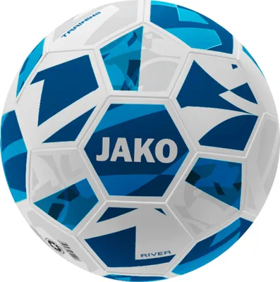 Zdjęcie produktu dla Piłka treningowa unisex River marki JAKO, kolor: biały/granatowy, rozmiar: 5