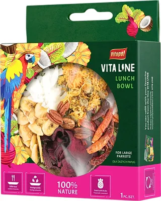 Image de Vitapol Vitaline Party Bowl - Snack sain pour perroquets, bol comestible