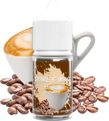 Produktbild von Belissia Shake and Make Cappuccino - 30 ml hochdosiertes Lebensmittelaroma - zum Nachfüllen - Für Backen, Speisen, Getränke, Shakes, DIY uvm