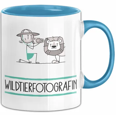 Produktbild von Geschenk für Wildtierfotografin Tasse Lustige Geschenkidee Geburtstag Ich Bin Wildtierfotografin Ich Darf Das (Blau)