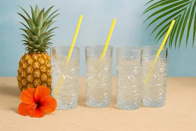 Produktbild von 4 Stück Tiki Cocktail Gläser 380ml 16,8cm Trinkglas Restaurant Bar Dekoration