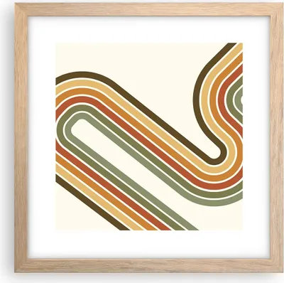 Produktbild von Gerahmtes Poster - Rahmen in heller Eiche - Abstraktion Weg Gürtel - 30x30 cm - Wand Bild - Wanddeko - Wandbilder - Kunstposter - Wandposter - Bilderrahmen - Bilder - Kunstdruck - P2NAC30x30-4425