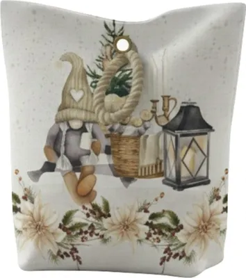 Immagine prodotto di Fermaporta natalizio Elfo con lanterna CYH6060C 22x23 cm