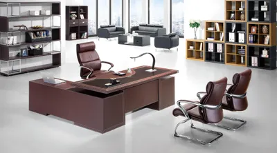 Image de Bureau exclusif Table de designer Aménagement de bureau haut de gamme Tables nouveau