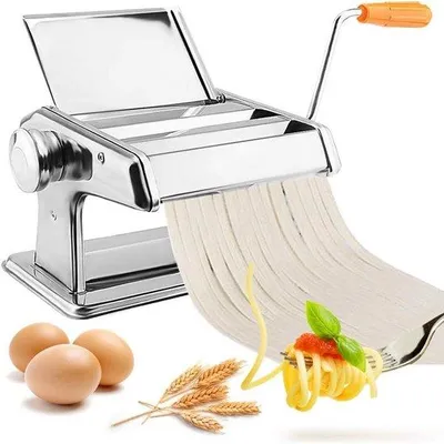 Zdjęcie produktu dla Ręczna maszyna do makaronu ze stali nierdzewnej do przygotowywania świeżego makaronu