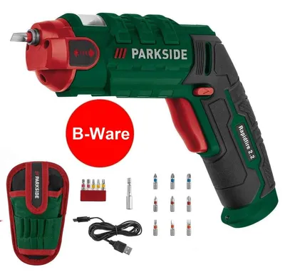 Produktbild von PARKSIDE 4 V Akku-Wechselbitschrauber Rapidfire 2.2, inkl. Bitset