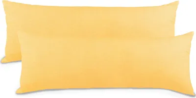 Produktbild von Doppelpack Classic Line Bezug 40x200 cremegelb Baumwolle Jersey