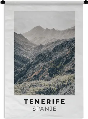 Produktbild von MuchoWow® Wandteppich Wandbehang Teneriffa - Spanien - Berge 90x135 cm Tapisserie Dekoration Wandtuch - Baumwolle - Wandskulptur