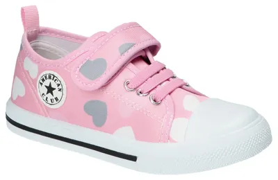 Produktbild von American Club TEN193, Mädchen Turnschuhe Klettverschluss Leder-Einlegesohle leicht bequem, Rosa 29