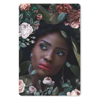Produktbild von MuchoWow® Mauspad Mousepad Frau - Blumen - Make-up 40x60 cm - Mousepads - Maus Mat - Pad - Mausunterlage - Schreibtisch Accesoire