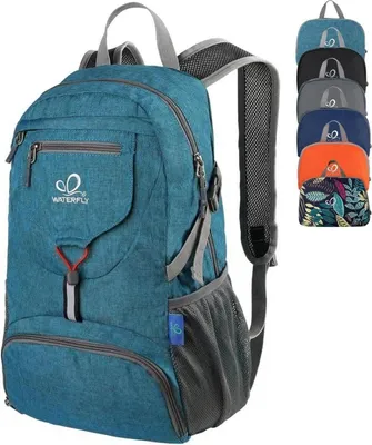 Obrázek produktu pro Ultralehký skládací batoh WATERFLY 20L pro outdoor, cestování, treking - modrý