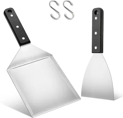 Produktbild von Herogo Grillspachtel Set Edelstahl BBQ Zubehör Smash Burger Wender