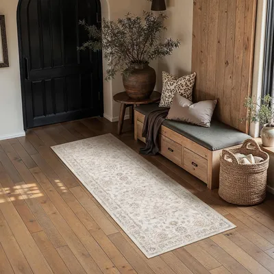 Obrázek produktu pro Béžový vintage koberec, rozměry 60 x 180 cm