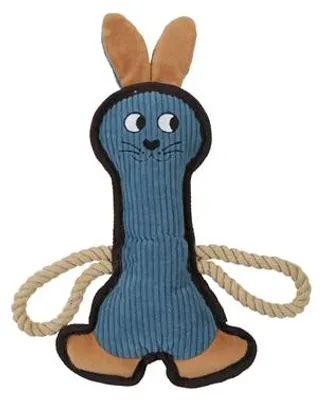 Produktbild von Zolux Buddy Plüsch-Hundespielzeug Kaninchen Blau quietschend 27x5x33 cm