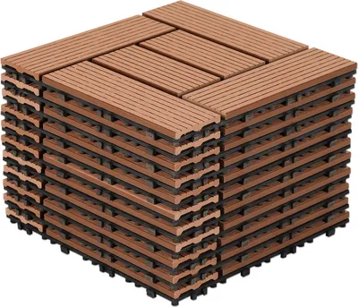 Produktbild von Jayseuw WPC-Fliesen 22er Set Terrassenfliesen 30x30cm Fliesenset im Klicksystem