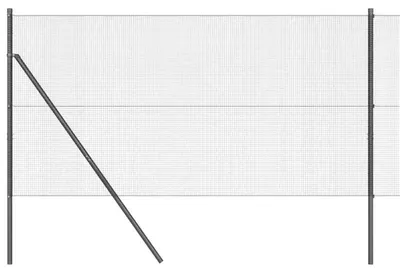 Image de Poteaux de clôture gris - Ensemble de poteaux - Plastique - 5000 x 3,2 x 100 cm - Résistant aux intempéries et aux UV - Ensemble complet