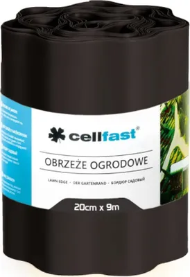 Obrázok produktu pre Vlnité záhradné obruby 20 cm x 9 m Cellfast čierna