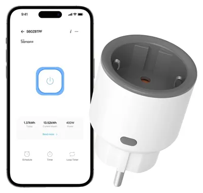 Obrázek produktu pro Inteligentní zásuvka, technologie Zigbee, monitorování spotřeby energie, S60ZBTPF, 1 ks