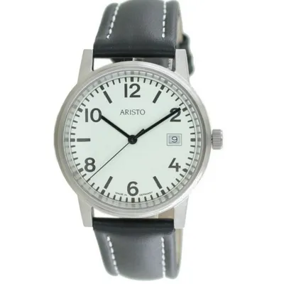 Produktbild von Aristo U-Boot Herren Uhr Edelstahl 3H27 Leder