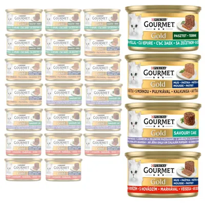 Zdjęcie produktu dla Purina Gourmet Gold 24x85g Mokra Karma Dla Kota Mix Smaków