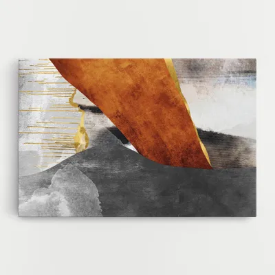Produktbild von ARTHUB® Leinwandbild 40x60 cm, Abstract Golden Orange | Wohnzimmerdekoration, Hängende Bilder, Wanddekoration, Heimdekoration, Abstrakte, Abstrakte Kunst