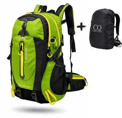 Image de CarryQuest® - Sac à dos de randonnée 40L, nylon, ventilation dorsale, couleur verte