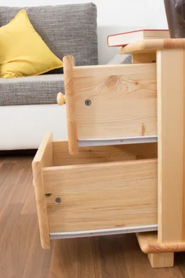 Produktbild von Nachtkommode Kiefer massiv Vollholz natur