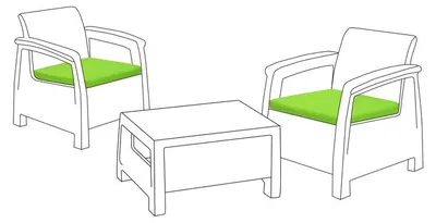 Produktbild von Rattanmöbel Sitzkissen – Wasserabweisende Gartenmöbel Kissen mit Komfortfüllung – Sitzpolster für Garten, Terrasse und Balkon – 2 Stück