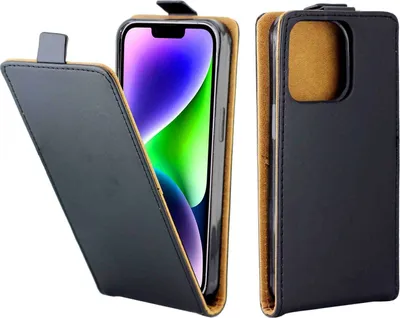 Immagine prodotto di Per Apple iPhone 14 Plus Flip Custodia per cellulare Nera Cover Custodia Protezione