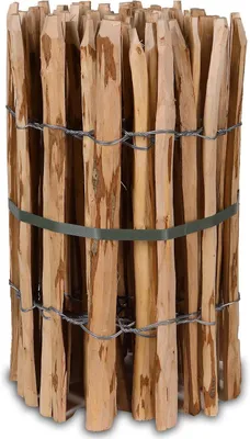 Immagine prodotto di Recinzione da giardino in legno - Recinzione decorativa - Per delimitare il giardino - Legno di nocciolo resistente agli agenti atmosferici - Lunghezza: 5 metri - Aspetto naturale
