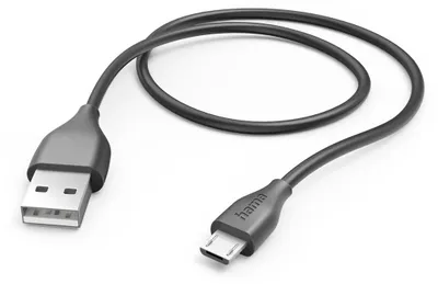 Image de Câble de charge, USB-A - micro-USB, 1,5 m, noir