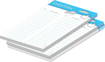 Produktbild von PRICARO Einkaufsliste "Food", magnetisch, blau, A5, 25 Blatt, 3 Stück
