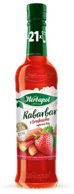 Zdjęcie produktu dla Herbapol syrop owocowy suplement diety truskawka-rabarbar z wit. D, C, B6 i cynkiem 420ml