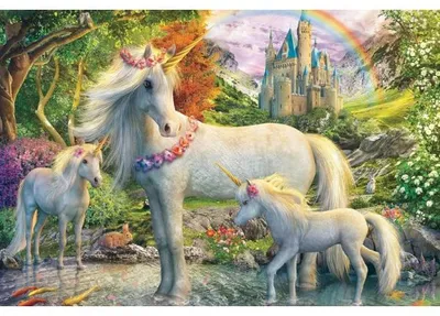 Image de Puzzle la licorne et ses poulains 200 pièces - animaux fantastiques - schmidt - 56540