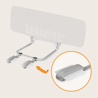 Produktbild von Lionelo Bettschutzgitter LORA Set, Einfach und intuitiv zu montieren, Kompakte Größe, 2 Sicherheitsgurte, Neigungsverstellung Beige