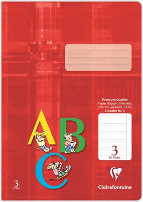 Produktbild von Clairefontaine 25x Schulheft DIN A4 16 Blatt Lineatur Rot 331053C