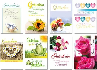 Produktbild von Glückwunschkarten 100 Stück Gutschein