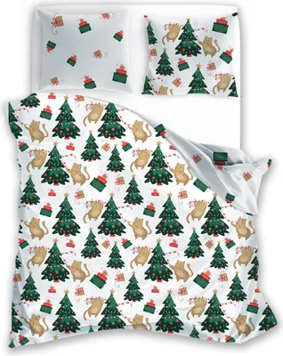 Produktbild von Bettwäsche Weihnachten Winter Wendebettwäsche Garnitur 140 x 200 cm + 70 x 90 cm - Geschenke