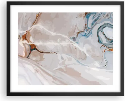 Produktbild von Gerahmtes Poster - Schwarzer Rahmen - Abstraktion modern - 50x40 cm - Wand Bild - Wanddeko - Wandbilder - Kunstposter - Wandposter - Bilderrahmen - Bilder - Kunstdruck - Wandbild - P2BAA50x40-4050