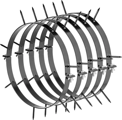 Productafbeelding van KADAX Spikes voor gazonrol, diameter 31–33 cm, set van 20 stuks. Graszodebeluchter accessoire met 6 cm lange spikes van gepoedercoat staal, geschikt voor gazonrollen