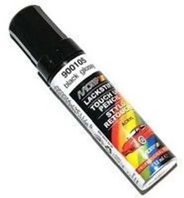Produktbild von Motip Lackstift Hochglanz Schwarz (900105) – 12 ml.