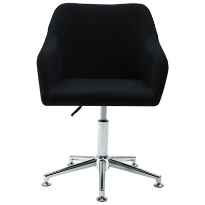 Image de vidaXL Chaise de salle à manger pivotante Tissu noir