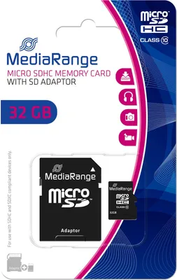 Image de MediaRange SD MicroSD Card 32GB SD CL.10 inkl. Adapter