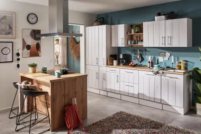 Produktbild von Küche Küchenzeile Landhaus Inselküche Induktion Anton 310 cm Respekta