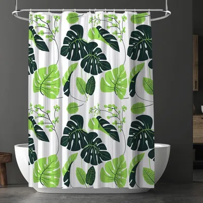 Produktbild von Duschvorhang PEVA Anti-Schimmel Wasserdicht 180x180 cm inklusive 12 Duschvorhangringen